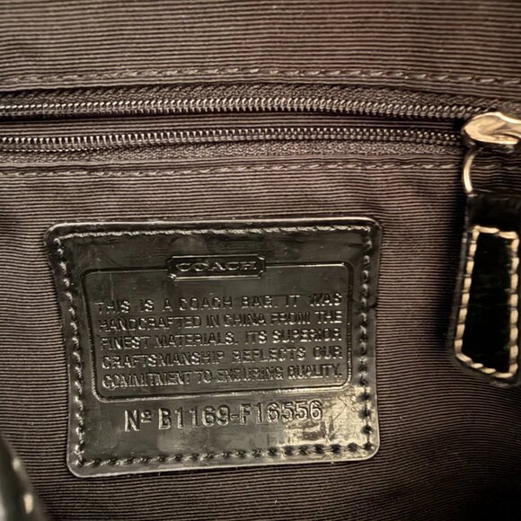 Coach Kyra Daisy Black & Grey Signatured Jacquard Backpack - Picture 3 of 3